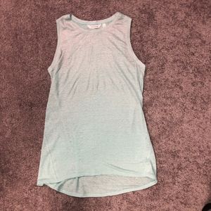 Baby Blue/ Silver Metallic Tank Top